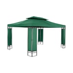 Uniprodo Telt-pavillon - 3 x 4 m 160 g/m² mørkegrøn