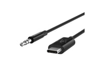 Belkin RockStar - Câble audio - 24 pin USB-C mâle pour mini-phone stereo 3.5 mm mâle - 91.4 cm - noir