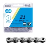 KMC Z1 Wide Single Speed Chain For BMX, Track & Fixed Gear 112 Links Silver