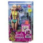 Poupée Barbie Marine - Biologiste Avec Accessoires Mattel - La Poupée + Accessoires