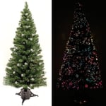 WeRChristmas 6 ft Pre-Lit Multi-Colour Fibre Optic Christmas Tree with 40 Stars