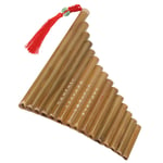 Pan Flute 15 Pipes G Key Chinese Traditional Musical Panpipes Woodwind Instr HEN