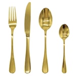 Cutlery Sets Gold Stainless Steel Spoon Fork 24 Piece Set