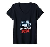 Womens The Promise of Cheap Gas and Bold Tweets in 2024 V-Neck T-Shirt