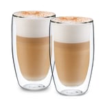 Thermo Glasses Coffee Drinks Glassware Handmade Glass Double Walled 450 ml Set