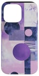 Coque pour iPhone 14 Pro Max Collage esthétique géométrique abstrait violet