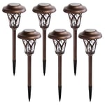 GIGALUMI Lampe Solaire Extérieur puissante, 6 pcs IP44 Lampe LED Solaire Jardin, Eclairage pour chemin, pelouse, Patio et Cour …