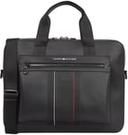 Tommy Hilfiger TH Foundation Computer Bag AM0AM13096, Sac d'ordinateur Homme, Black (Black), OS