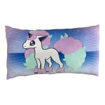 Homadict - Coussin Pokémon - Ponyta - Accessoire Décoratif - Doux et Moelleux - 60 X 30 cm - Licence Officiel