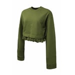 Puma x Rihanna Fenty Long Sleeve Crew Neck Dark Olive Womens Sweaters 574289 02 - Green Cotton - Size 8 UK