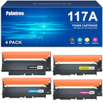 Palmtree Compatible HP 117A Toner Cartouche pour Color Laser MFP 178nw 179fnw 150nw 150a HP MFP 178 179 150 178nwg 179fwg W2070A W2071A W2072A W2073A HP117A Encre (Noir Cyan Jaune Magenta, 4-Pack)