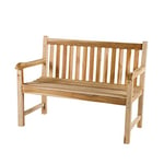 Ambientehome - Banc 2 Places Banc de Jardin en Teck Banc en Teck avec Tablette, 120 cm de Large Environ