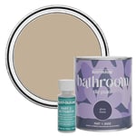 Rust-Oleum Brown Water-Resistant Bathroom Tile Paint in Gloss Finish - Salted Caramel 750ml