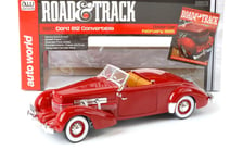 1:18 Auto World 1937 Velours Côtelé 812 Convertible Car Cover Road Track Rouge