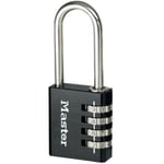 Svart kombinationshänglås i aluminium - MASTER LOCK - 7640EURDBLKLH - Diameter 6 mm - Utility