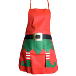 Christmas Novelty Elf Apron Felt Material Adult One Size