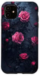 Coque pour iPhone 11 Rose Esthétique Vigne Pétales Roses Floral Nature