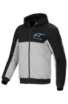 Alpinestars Chrome V2 Sport MC-hoodie Svart-Grå-Turkos""