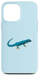 Coque pour iPhone 13 Pro Max Dessin - Gecko bleu électrique