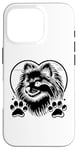 Coque pour iPhone 16 Pro Poméranien Cœur Poméraniens Pom Dog