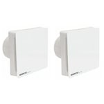 2 x Manrose QF100TX5CON Conceal X5 Zone 1 Quiet Extractor Fan 100mm with Timer