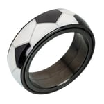 Herr Dam Bred 8mm Spinner Spinning Basketboll Fotboll Design Ring Cool Bröllopsband，VM Fotboll Fest Tillbehör