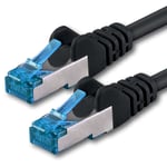 1x 10,0 M - Câble Réseau Cat-6a Câble Ethernet Lan Patch Connecteur Rj-45 Sftp 10gb/S - 1 Pièce Noir