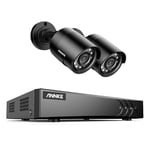 ANNKE 8 Channel 3K Lite H.265+ AI DVR CCTV Camera System with Human/Vehicle Detection, 2x 2MP Weatherproof Security Camera Outdoor, Plug and Play, Email Alert with Images, Remote Access, NO Hard Drive