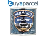 Hammerite 5084792 Direct to Rust Hammered Finish Metal Paint Black 250ml HMMHFBL