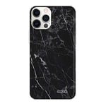 Evetane - Coque Silicone Compatible iPhone 12/12 Pro - Protection Souple, Ultra Résistante - Fine et Transparente - Coque Arrière - Marbre Noir