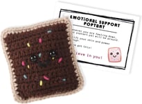 Crochet Emotional Support Pop Tart, Handmade Funny Positive Tart with Inspirati