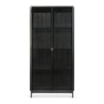 Ethnicraft - Anders Storage Cupboard Black 180 cm - Vitrineskap - Alain Van Havre - Svart - Glass/Metall