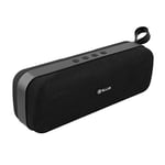 TELLUR Loop Portable Bluetooth Stereo Speaker, 10W, True Wireless Stereo Technology Enabled, FM Portable Radio Speaker, Hands-Free Function, USB, MicroSD/TF Slot, AUX Jack 3.5 mm, BT 5.0, (Black)