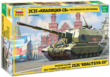 Zvezda 500783677 Véhicule 500783677-1:35 2S35 Koalitsiya-SV Russian Self-p Kit de modélisation en Plastique pour débutant détaillé Olive