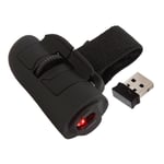 Mini Sans Fil USB Portable Optique 2.4GHz Doigt Bague Souris pour Laptop Desktop PC Ordinateur Portable Noir HILABEE2