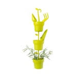 Zendea Tris Pots Verts Porte-Plantes Mural – Idéal pour Les Petits Plants d'extérieur et intérieur, fabriqués en Plastique résistant avec Trou de Drainage Pratique pour éviter la Stagnation de l'eau