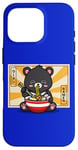 Coque pour iPhone 16 Pro Kawaii Hot Pot Ramen Bear Taiwan Travel