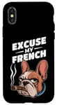 Coque pour iPhone X/XS Bulldog français Excuse My Frenchie Vintage Bulldog Lover