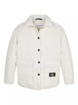 Calvin Klein Jeans Kids' Wide Quilted Overshirt, Ivory