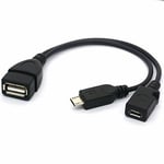 Micro Usb Splitter Cable Otg Power Enhancer Cord Usb 2.0 A Female To Micro Usb