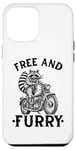 Coque pour iPhone 14 Pro Max Free And Furry Moto Rider Biker Raton laveur