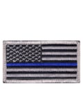 Rothco Patch m. Velcro - Thin Blue Line (Grå, One Size) Size Grå