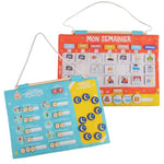 J.A.D.E - Calendrier Semainier Gratitude pour Enfant - Montessori - 141511 - Jeu Educatif - Multicolore - Tissus - Humeur - Dodo - Jeu pour Enfant - Desgin Français - Jade - À Partir de 3 Ans