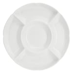 la Porcellana Convivio Rond Assiette de Service 5 pièces cm 31,5 dans Une boîte Cadeau, Blanc