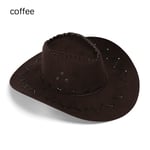 Cowboyhattar för män och kvinnor, hattar i västernstil, vilda, eleganta, neutrala Coffee No,