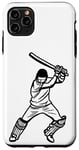 Coque pour iPhone 11 Pro Max Joueur de cricket Entraîneur de cricket Jeu de l'homme