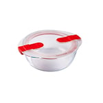 Pyrex - Cook & Heat - Plat Rond en Verre avec Couvercle Hermétique Spécial Micro-ondes – Boîte de conservation – Cuisinez au four, Conservez et Réchauffez