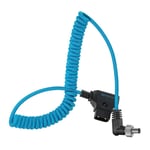 Kondor Blue Curled D-Tap to locking DC 2.5 mm angled cable (en anglais)