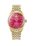 Vivienne Westwood Lady Sydenham Ladies Quartz Watch With Hot Pink Dial &Amp; Gold Stainless Steel Bracelet