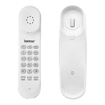 Benross 44560 Slimline Corded Telephone/Landline Phone for Home & Office/Table or Wall Mounted/Last Number Redial Feature/Flash & Pause Buttons/White Colour